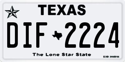 TX license plate DIF2224