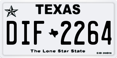 TX license plate DIF2264