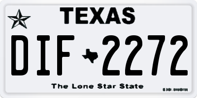TX license plate DIF2272