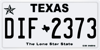 TX license plate DIF2373