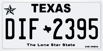 TX license plate DIF2395