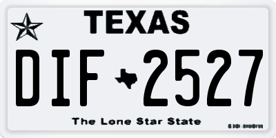TX license plate DIF2527