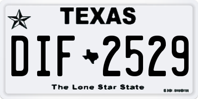 TX license plate DIF2529