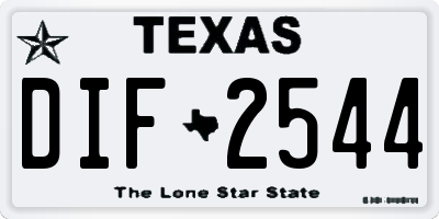 TX license plate DIF2544