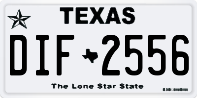 TX license plate DIF2556