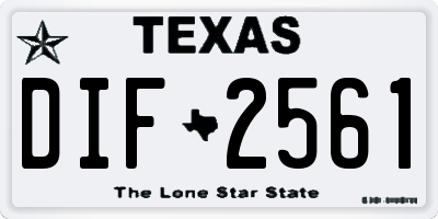 TX license plate DIF2561