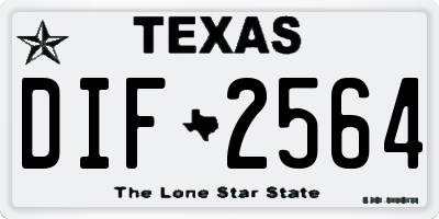 TX license plate DIF2564