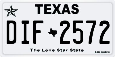 TX license plate DIF2572