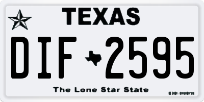 TX license plate DIF2595