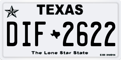 TX license plate DIF2622