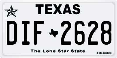 TX license plate DIF2628