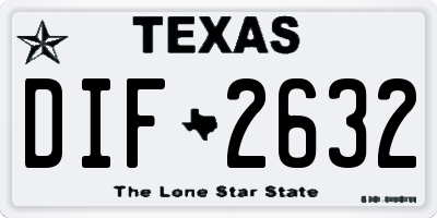 TX license plate DIF2632