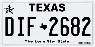 TX license plate DIF2682