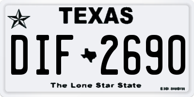 TX license plate DIF2690