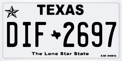TX license plate DIF2697