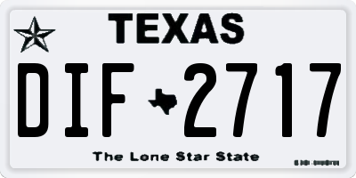 TX license plate DIF2717