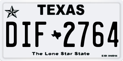 TX license plate DIF2764
