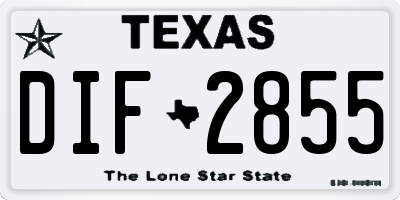 TX license plate DIF2855