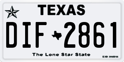 TX license plate DIF2861