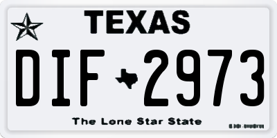 TX license plate DIF2973