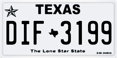 TX license plate DIF3199