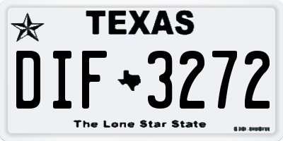 TX license plate DIF3272
