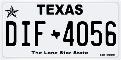 TX license plate DIF4056