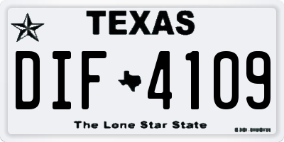 TX license plate DIF4109