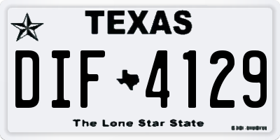 TX license plate DIF4129
