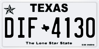 TX license plate DIF4130