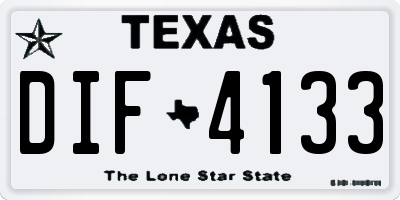 TX license plate DIF4133