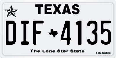 TX license plate DIF4135