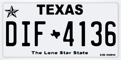 TX license plate DIF4136