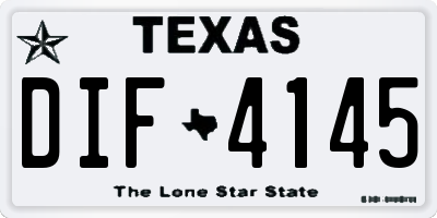 TX license plate DIF4145