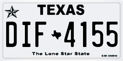 TX license plate DIF4155