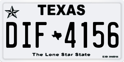 TX license plate DIF4156