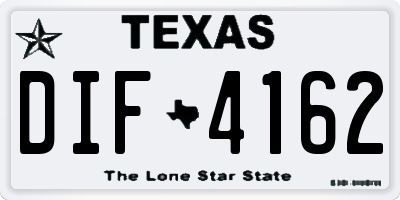 TX license plate DIF4162