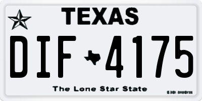 TX license plate DIF4175