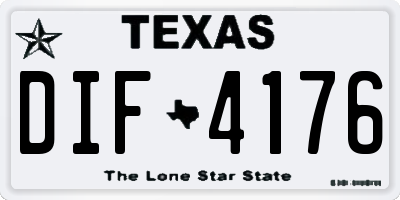 TX license plate DIF4176