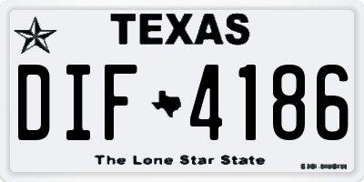 TX license plate DIF4186