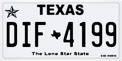 TX license plate DIF4199