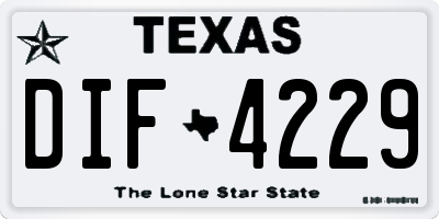 TX license plate DIF4229