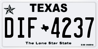 TX license plate DIF4237