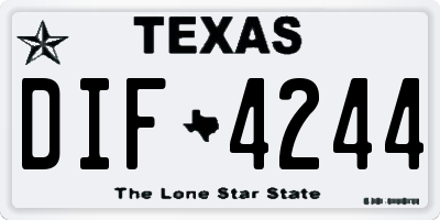 TX license plate DIF4244