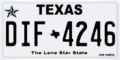 TX license plate DIF4246