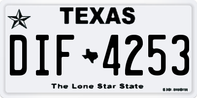 TX license plate DIF4253