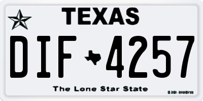 TX license plate DIF4257