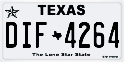 TX license plate DIF4264
