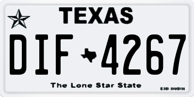 TX license plate DIF4267