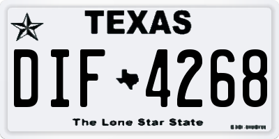 TX license plate DIF4268